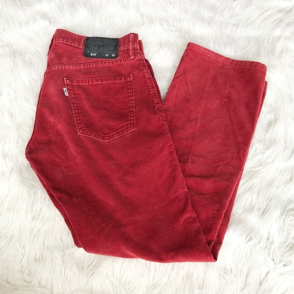 Levi's | Jeans | Vintage 7s White Label Levis 54 Red Corduroy Jeans 32 ...